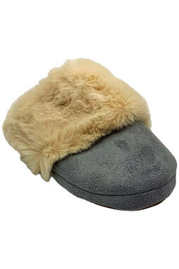 Comfort Code Microsuede Faux Fur Scuff Slipper Alloy -